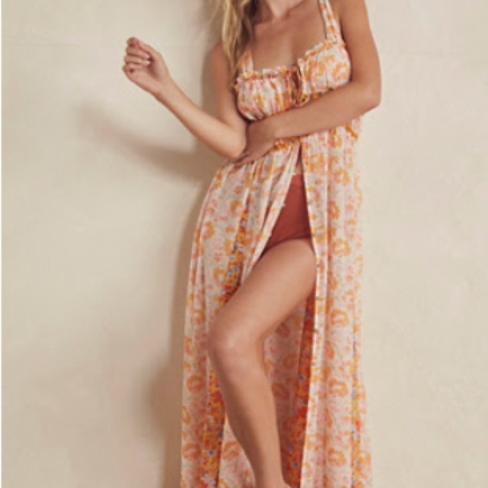 FREE PEOPLE DANCE WITH ME PRINTED MAXI